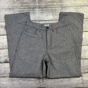 Vintage L.L. Bean Women's 8 30 Virgin Wool Silk Trouser Pants Chevron Gray 0BGB7